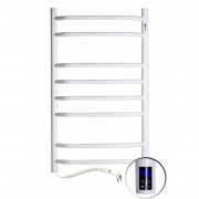 Электрический полотенцесушитель Navin Блюз 480х800 левый сенсор с таймером окрашенная сталь белый 12-006133-4880