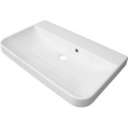 Раковина для ванной Fancy Marble Carla 79,8 х 47,6 см искусственный камень белый матовый 3508103