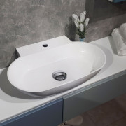 Раковина для ванной Fancy Marble Ruff 55х39 см искусственный камень белый 9406101