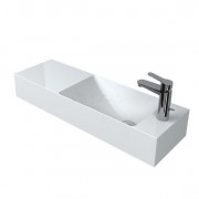 Раковина для ванної Fancy Marble Trill 80,9х25,7 см правий штучний камінь білий 8708401