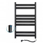 Рушникосушарка електрична Navin Ellipse 500х800 Digital права забарвлена сталь чорний муар 12-245052-5080