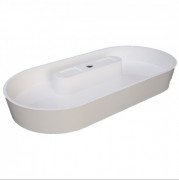 Раковина для ванной Fancy Marble Lika 90х44 см искусственный камень белый 8009101