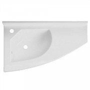 Раковина для ванной Fancy Marble Patricia 80х44,4 см левая искусственный камень белый 6608301