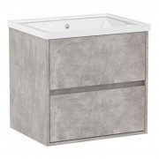 Тумба з раковиною Volle Teo 65 см підвісна ДСП бетон 15-88-61C