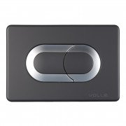 Кнопка змиву для унітазу Volle Ego Neo пластик чорний soft-touch 221133