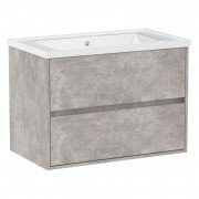 Тумба з раковиною Volle Teo 80 см підвісна ДСП бетон 15-88-81C