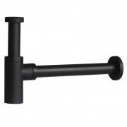 Сифон для раковины Volle с цилиндрической колбой латунь матовый черный 9000.094204