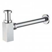 Сифон для раковины Volle с квадратной колбой латунь хром 9000.094101