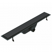 Желоб водосточный Volle 60 см со сплошной решеткой черный 9000.201604