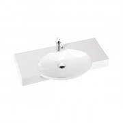 Раковина для ванной Fancy Marble Carme 97,8х54,6 см искусственный камень белый матовый 3410103