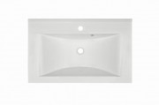 Раковина для ванної Fancy Marble Dallas 80х50, 6 см штучний камінь білий матовий 1108103