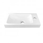 Раковина для ванной Fancy Marble Ida 400C 39,8х21,8 см искусственный камень белый матовый 1704103