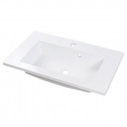 Раковина для ванної Fancy Marble Josefine Slim 79,6х39,7 см штучний камінь білий матовий 5508103