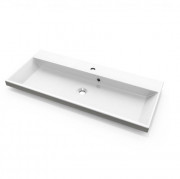 Раковина для ванной Fancy Marble Laurine 99,8х45 см искусственный камень белый матовый 1999103