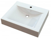 Раковина для ванной Fancy Marble Lily 60х50 см искусственный камень белый матовый 4206103