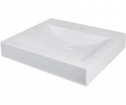 Раковина для ванної Fancy Marble Lily 70х50 см штучний камінь білий матовий 4207103