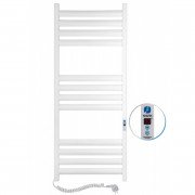 Электрический полотенцесушитель Navin Ellipse 500х1200 Digital левый окрашенная сталь белый бархат 12-845152-5012