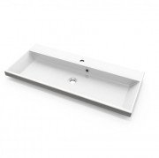 Раковина для ванной Fancy Marble Laurine 99,8х45 см искусственный камень белый матовый 1999103