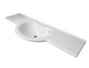 Раковина для ванной Fancy Marble Lena 140х50 см искусственный камень белый матовый 1414103