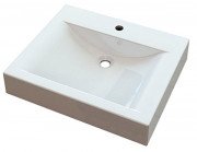 Раковина для ванної Fancy Marble Lily 60х50 см штучний камінь білий матовий 4206103