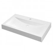 Раковина для ванной Fancy Marble Lily 90х50 см искусственный камень белый матовый 4209103