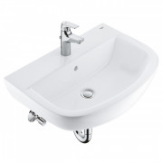 Раковина Grohe Bau Ceramic 60,9х44,2 см со смесителем StartFlow и сифоном 39472000