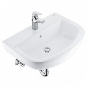 Раковина Grohe Bau Ceramic 60,9х44,2 см со смесителем StartFlow и сифоном 39472000