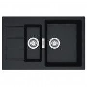 Мийка для кухні Franke Sirius S2D 651-78 78х50 см Tectonite чорний 143.0632.385