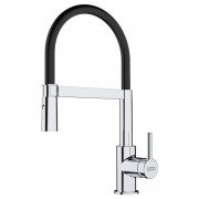 Смеситель для кухни Franke Lina с выдвижной лейкой хром/черный 115.0626.085