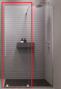 Створення душових дверей Radaway Furo Walk-in 150 розсувна 78.8х200 см права хром/прозоре скло 10106788-01-01R
