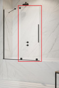 Шторка для ванної кімнати Radaway Furo Black PND II Door 738 L розсувна 73,8х150 см ліва чорний/прозоре скло 10109738-54-01L