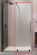Створка душових дверей Radaway Furo Black Walk-in 160 L розсувна 83.8х200 см ліва чорний/прозоре скло 10106838-54-01L