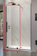 Створка душевой двери Radaway Furo Black DWJ 140 R раздвижная 72,2х200 см правая черный/прозрачное стекло 10107722-54-01R