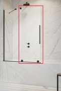 Шторка для ванной Radaway Furo Black PND II Door 938 L раздвижная 93,8х150 см левая черный/прозрачное стекло 10109938-54-01L