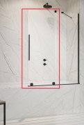 Шторка для ванної Radaway Furo Black PND II Door 888 R розсувна 88,8х150 см права чорна/прозоре скло 10109888-54-01R