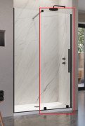 Створка душових дверей Radaway Furo Black DWJ 110 L розсувна 57,2х200 см ліва чорний/прозоре скло 10107572-54-01L