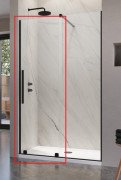 Створка душових дверей Radaway Furo Black DWJ 120 R розсувна 62,2х200 см права чорний/прозоре скло 10107622-54-01R