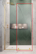 Створка душевой двери Radaway Furo Gold Walk-in 80 раздвижная 43.8х200 см левая золото/прозрачное стекло 10106438-09-01L