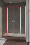 Створки душевой двери Radaway Nes 8 DWD II 93х200 см хром/прозрачное стекло 10081093-01-01