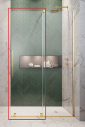 Створка душевой двери Radaway Furo Gold Walk-in 150 раздвижная 78.8х200 см правая золото/прозрачное стекло 10106788-09-01R