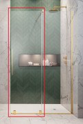 Створка душевой двери Radaway Furo Gold Walk-in 140 раздвижная 73.8х200 см правая золото/прозрачное стекло 10106738-09-01R