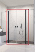 Створки душевой двери Radaway Nes 8 Black DWD II 103х200 см черный/прозрачное стекло 10081030-54-01