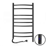 Рушникосушарка електрична Navin Камелія 480х800 лівий сенсор із таймером пофарбована сталь чорний муар 12-207133-4880