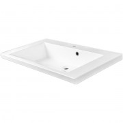 Раковина для ванной Fancy Marble Peggy 85х50 см искусственный камень белый матовый 3608103