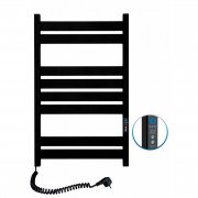 Полотенцесушитель электрический NAVIN Largo 500х800 Digital левый пофарбована сталь черный муар 12-244152-5080