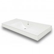 Раковина для ванної Fancy Marble Nadja 120х50 см штучний камінь білий матовий  0212103