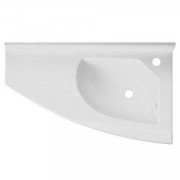 Раковина для ванной Fancy Marble Patricia 80х44,5 см правая искусственный камень белый матовый 6608403