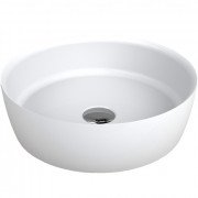 Раковина для ванной Fancy Marble Silvia Ø40 см искусственный камень белый матовый 9204103