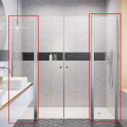 Комплект нерухомих елементів душових дверей Radaway Eos DWD II 73х195 см хром/прозоре скло 13799730-01-01