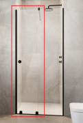 Створення душових дверей Radaway Furo Black DWJ RH 100 R 49,2х200 см права чорна/прозоре скло 10107492-54-01RU